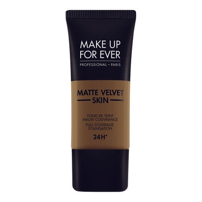 Shop Make Up For Ever Matte Velvet Skin Liquid In Dark Brown