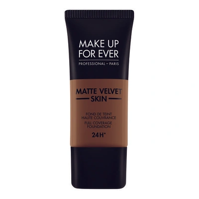 Shop Make Up For Ever Matte Velvet Skin Liquid In Dark Chocolate