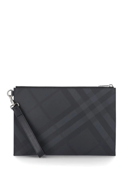 Shop Burberry Wallets Anthracite In Dark Charcoal
