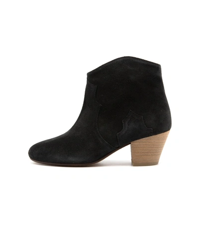 Shop Isabel Marant Shoes Dicker Boot In Faded Black