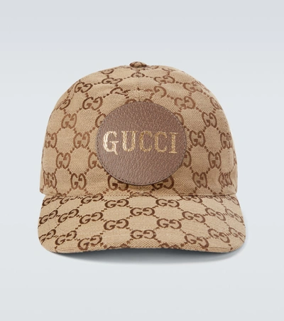 Shop Gucci Gg Canvas Baseball Hat In Brown