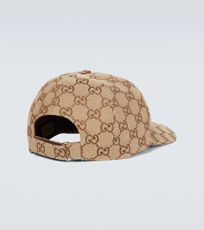 Shop Gucci Gg Canvas Baseball Hat In Brown