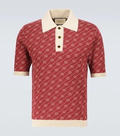 Shop Gucci Ouverture Short-sleeved Polo Shirt In Red