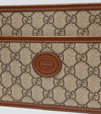 Shop Gucci Mini Gg Canvas Bag In B.eb/brown Sugar