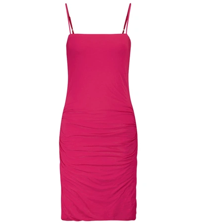 Velvet Dale Stretch-cotton Jersey Minidress In Pink