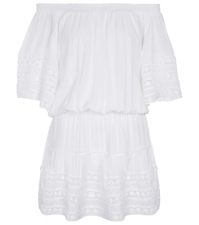 Shop Melissa Odabash Michelle Off-shoulder Minidress In White