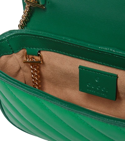 GUCCI GG Marmont Small Shoulder Bag Emerald Green