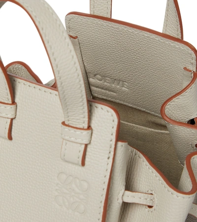 Shop Loewe Hammock Mini Leather Shoulder Bag In White
