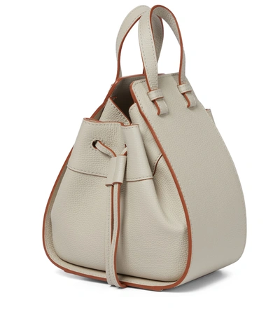 Shop Loewe Hammock Mini Leather Shoulder Bag In White