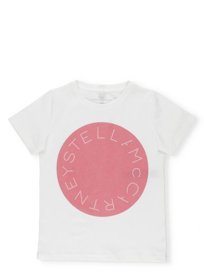 Shop Stella Mccartney Logo T-shirt In Pure White