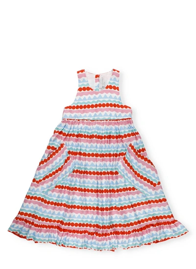 Shop Stella Mccartney Multicolor Graphic Print Dress In Graphic Stripes Multicol