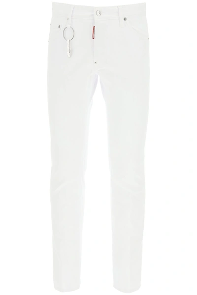 Shop Dsquared2 Cool Guy Jeans With Charm In White