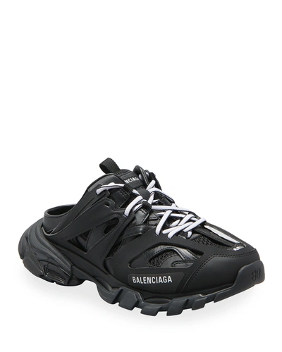 Shop Balenciaga Track Lace-up Mule Sneakers In Noir