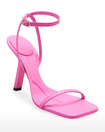Shop Balenciaga Void 80mm Ankle-strap High-heel Sandals In Neon Pink