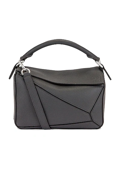 Shop Loewe Puzzle Small Bag In Anthracite