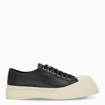Shop Marni Black/ivory Low Sneakers