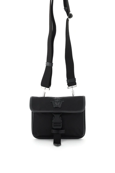 Shop Versace Messenger Bag La Medusa In Black