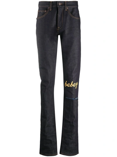 Shop Off-white X Theophilus London Bebey Selvedge Jeans In Blau