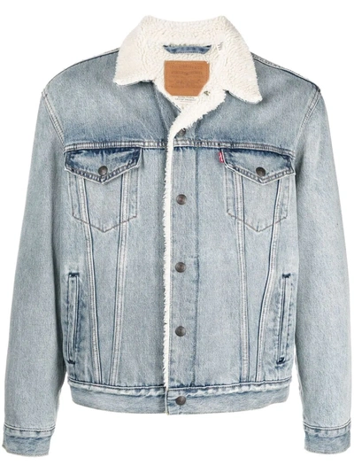 Shop Levi's Sherpa-lined Denim Jacket In Schwarz