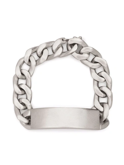 Shop Maison Margiela Chain Id Bracelet In Silber
