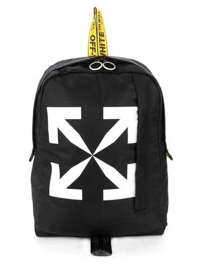 Shop Off-white Black Arrows Printed Backpack