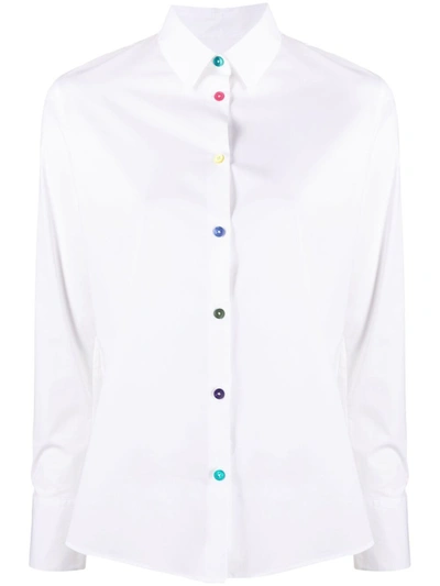 Shop Paul Smith White Organic Stretch-cotton Shirt
