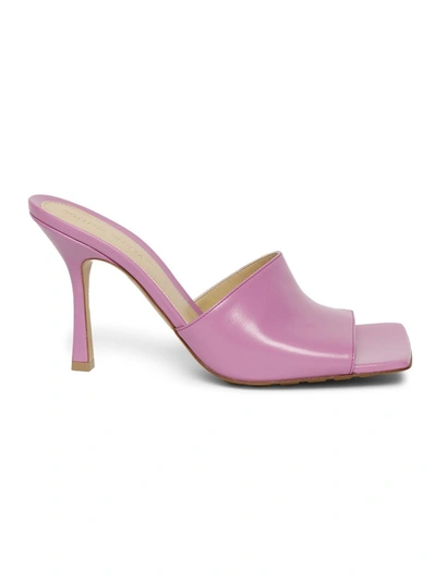 Shop Bottega Veneta Rubber Sole Mule Sandal Lipgloss Pink