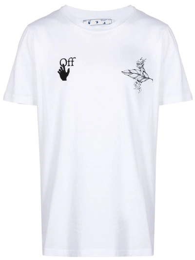 Shop Off-white White Logo-print Elves T-shirt