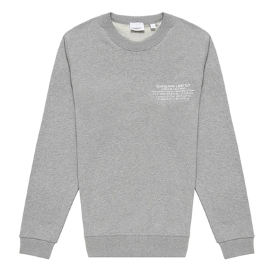 Shop Burberry Gray Logo Cotton Sweatshirt In Grey