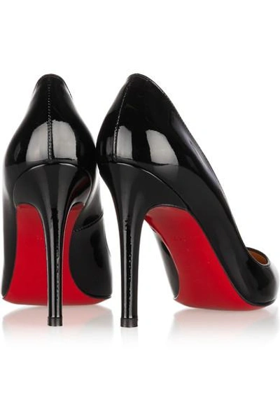 Shop Christian Louboutin The Pigalle 100 Patent-leather Pumps In Black