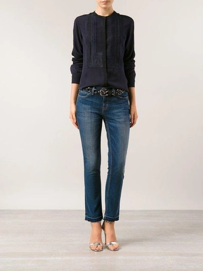 Shop Current Elliott 'the Cropped Straight' Jeans In Blue