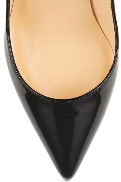 Shop Christian Louboutin The Pigalle 100 Patent-leather Pumps In Black