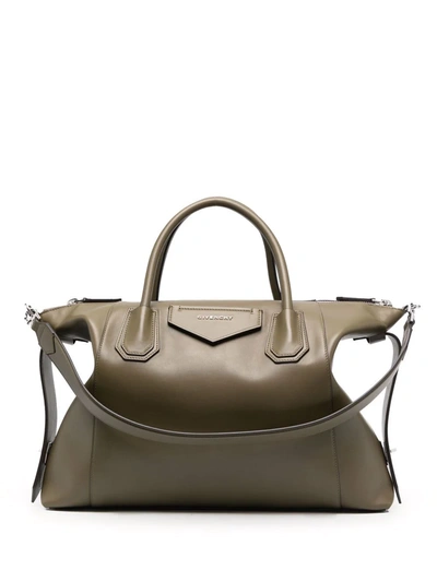 Shop Givenchy Medium Soft Antigona Tote Bag In Green