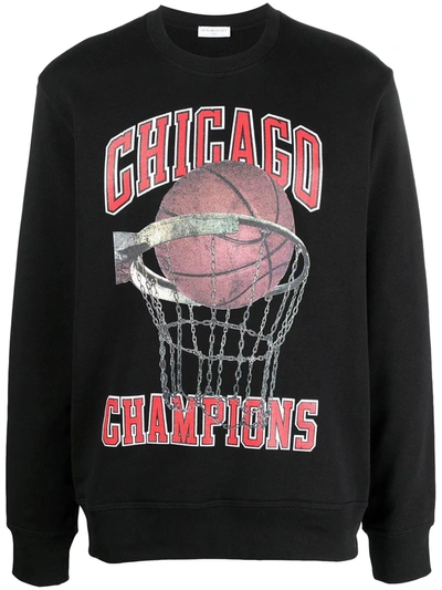 Shop Ih Nom Uh Nit Chicago Champions Black Cotton Sweatshirt In Nero