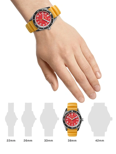 Shop Shinola Detrola The Duck 3hd Expandable Interchangeable-strap Watch In Yellow