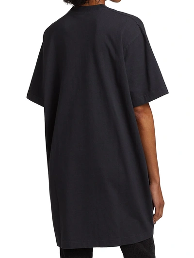 Shop Acne Studios Women's Logo T-shirt Dress In Black