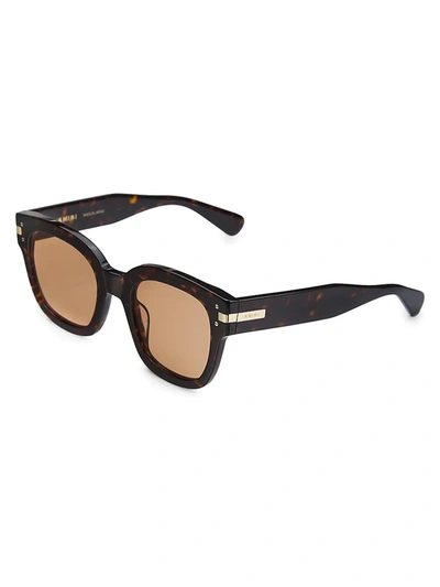 Shop Amiri Men's 51.5 Mm Classic Logo Sunglasses In Tortoise Brown