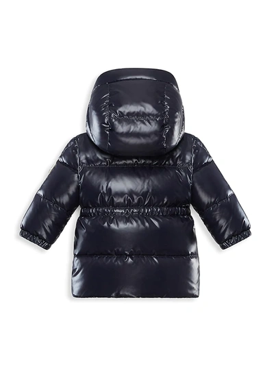 Shop Moncler Baby's & Little Kid's Cansu Long Down Puffer Parka In Navy