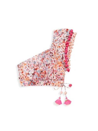 Shop Poupette St Barth Little Girl's & Girl's Irma Mini Skirt In Pink Murrina