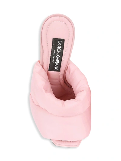Shop Dolce & Gabbana Dg Interlocking Quilted Leather Sandals In Rosa