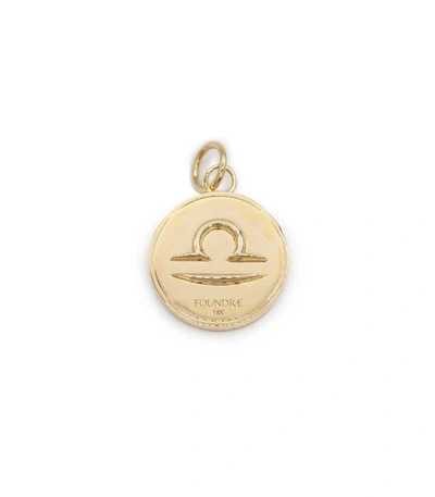 Shop Foundrae Baby Libra Medallion In Ylwgold