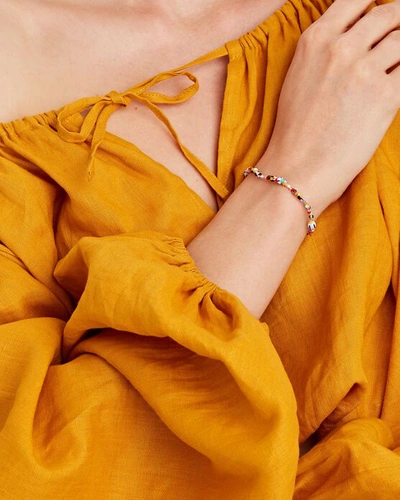 Shop Anni Lu Alaia Beaded Bracelet In Multi