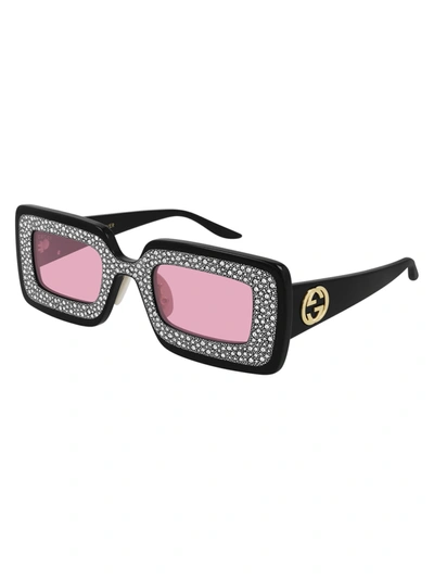 Shop Gucci Gg0974s Sunglasses In Black Black Pink