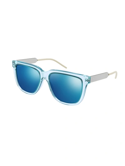 Shop Gucci Gg0976s Sunglasses In Light Blue Light Blue