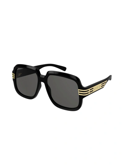 Shop Gucci Gg0979s Sunglasses In Black Black Grey