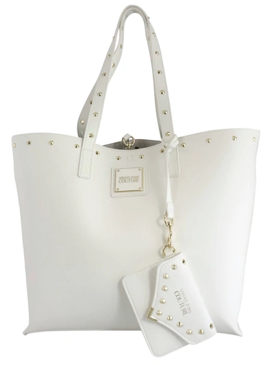 Shop Versace Jeans Couture Borchie Tote In Optical White