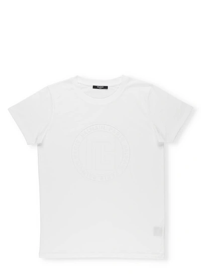 Shop Balmain T-shirt With Logo In White