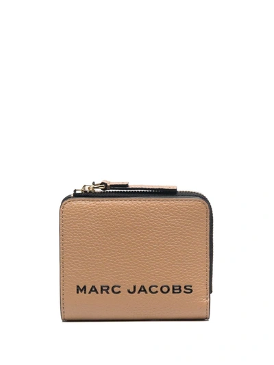 Shop Marc Jacobs Mini Compact Zip Wallet In Neutrals