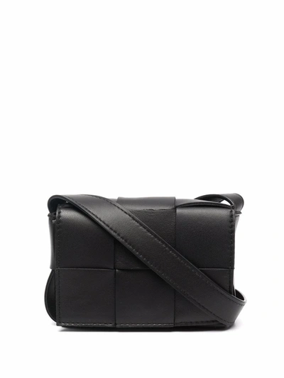 Shop Bottega Veneta Cassette Mini Bag In 黑色