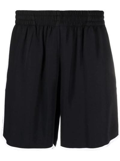 Shop Blue Sky Inn Contrast Stripe Shorts In Black